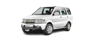 Chevrolet Tavera Neo3 white passenger van